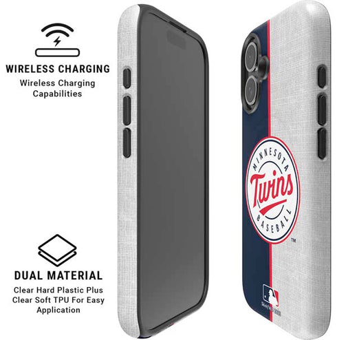 MLB Minnesota Twins Split iPhone 16 Magsafe Impact Case